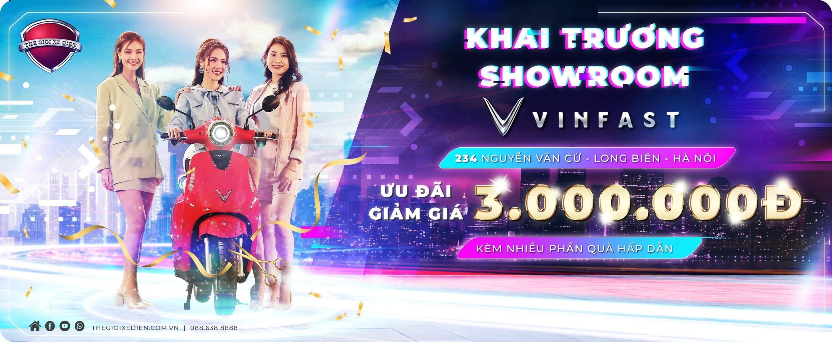 KHAI TRƯƠNG SHOWROOM VINFAST THẾ GIỚI XE ĐIỆN LONG BIÊN